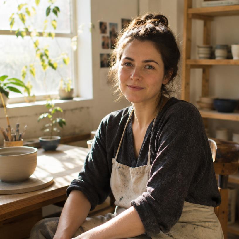 Nora Marlowe in her studio